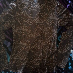 Brown Long Sleeve Rodeo Top